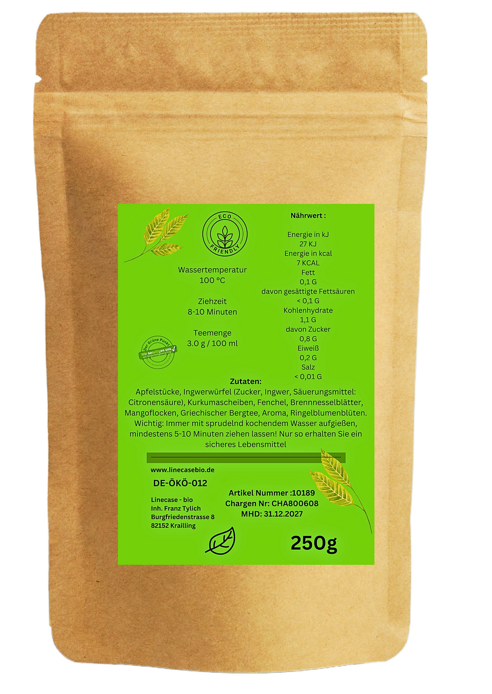Linecase Kräutertee Mischung Sweet Kurkuma