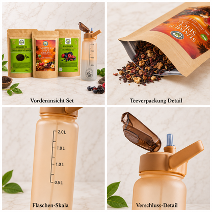 Linecase Tee-Set | 3 Premium-Sorten | 750g loser Blatttee + Teeflasche gratis