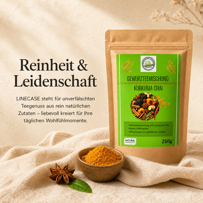 Linecase Gewürzteemischung -  Kurkuma Chai Tee - loser Tee