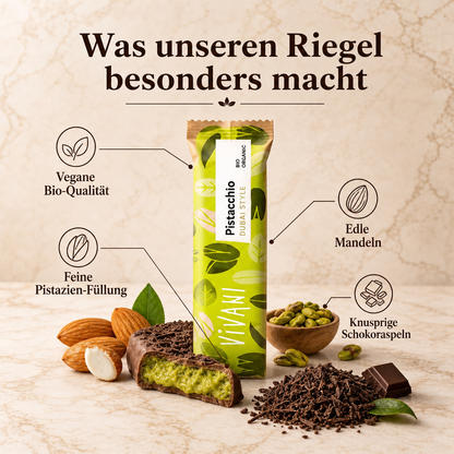 Vivani - Dubai Style Pistacchio Schokoladenriegel 40g
