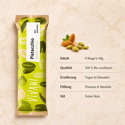 Vivani - Dubai Style Pistacchio Schokoladenriegel 40g
