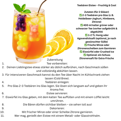 Linecase - Teebären Himbeer Vanille 100g| Himbeer Tee Getränk