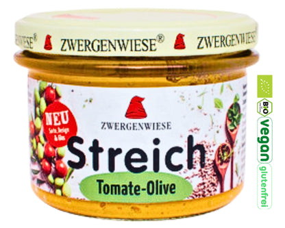 Zwergenwiese Tomate Olive Streich 180g| Bio&Vegan| Zwergenwiese Brotaufstriche| Veganer Streich