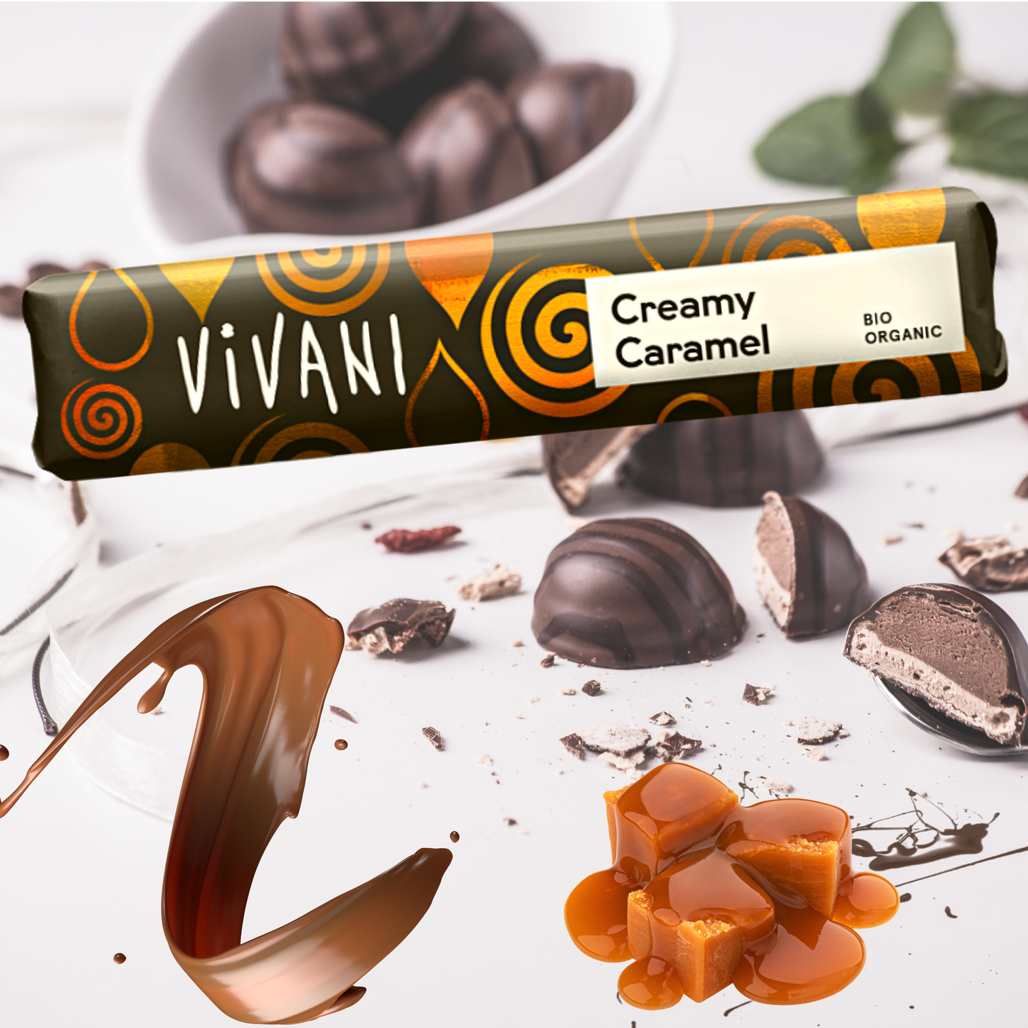 Vivani - Creamy Caramel 9x40g | Bio Schokoladen Riegel| Schokoladen Riegel| Vivani| Schokoladen Box