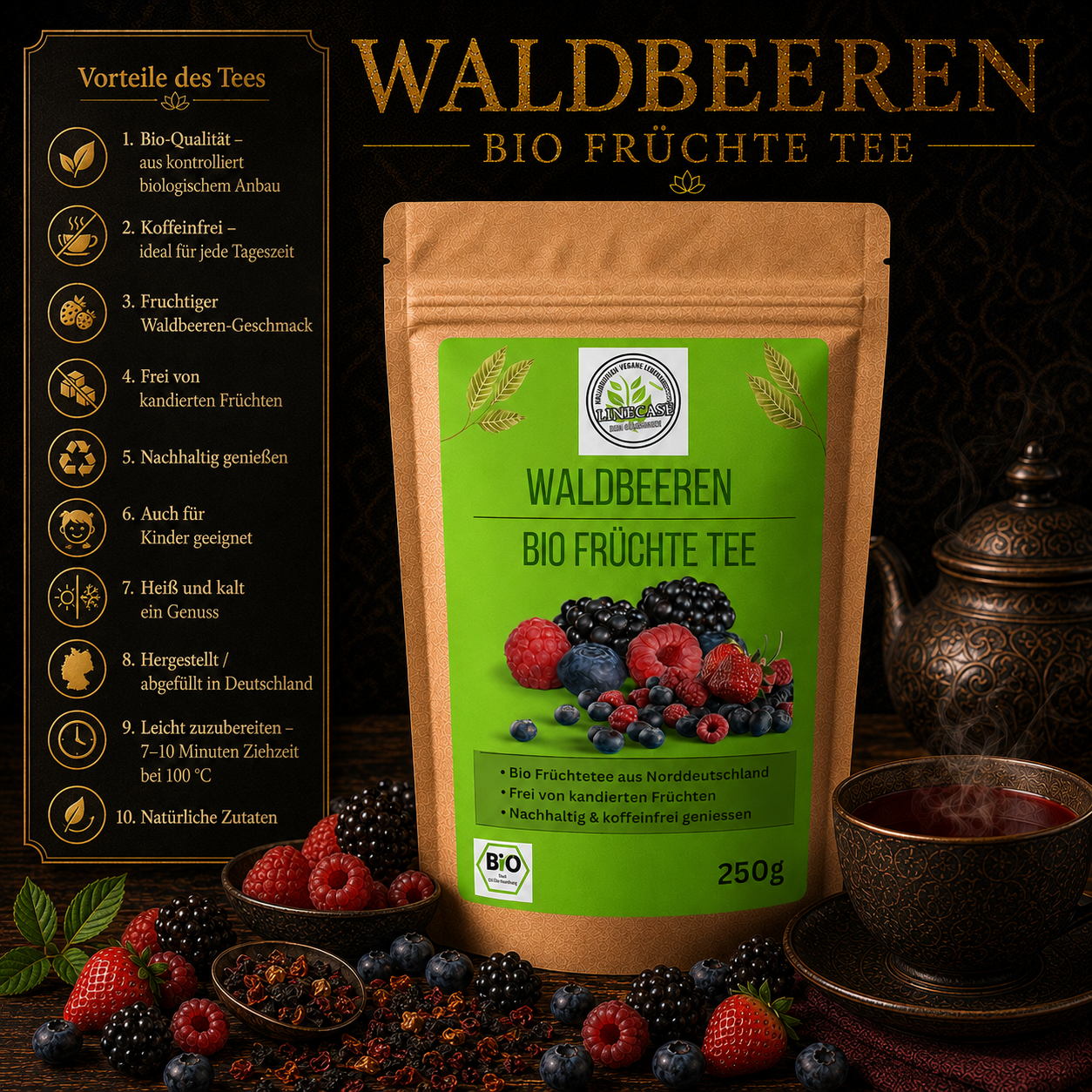 Linecase-Waldbeeren Bio Früchtetee