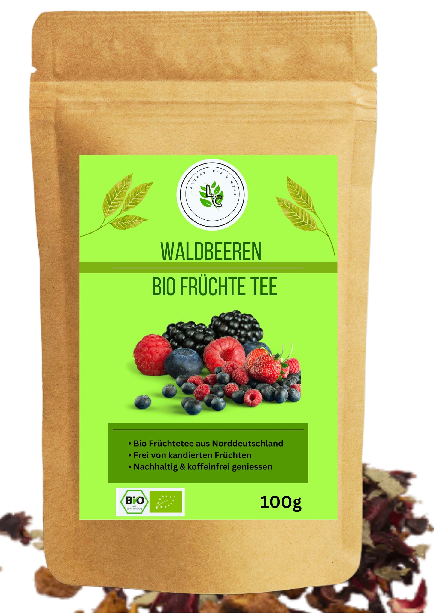 Linecase-Waldbeeren Bio Früchtetee| Tee Mischung| Loser Früchte Tee| Waldbeeren Tee| Aromatisierter Tee| Entspannungs Tee|Früchte Tee Bio