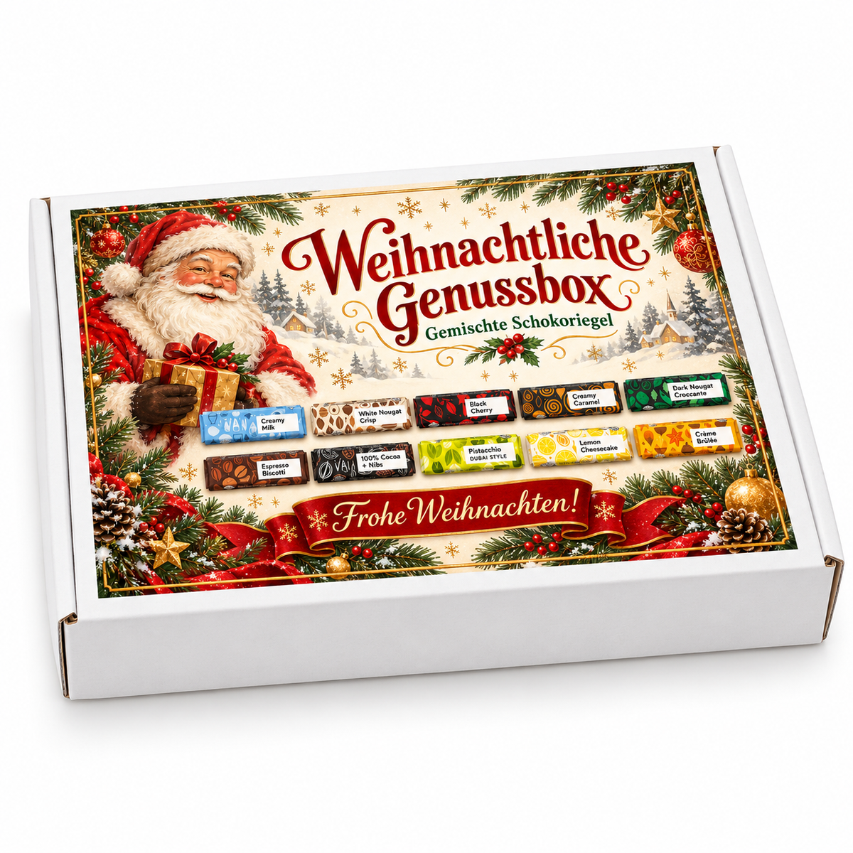 Linecase Weihnacht´s Schoko Riegel Box| gemischte Riegel Box