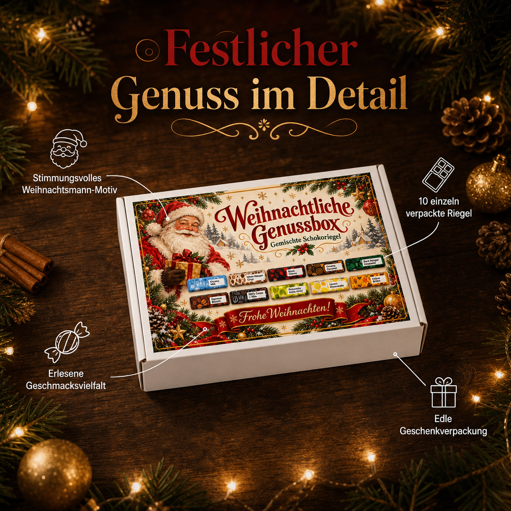 Linecase Weihnacht´s Schoko Riegel Box| gemischte Riegel Box