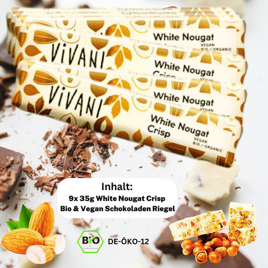 Vivani - White Nougat Crisp Schokoriegel 35g