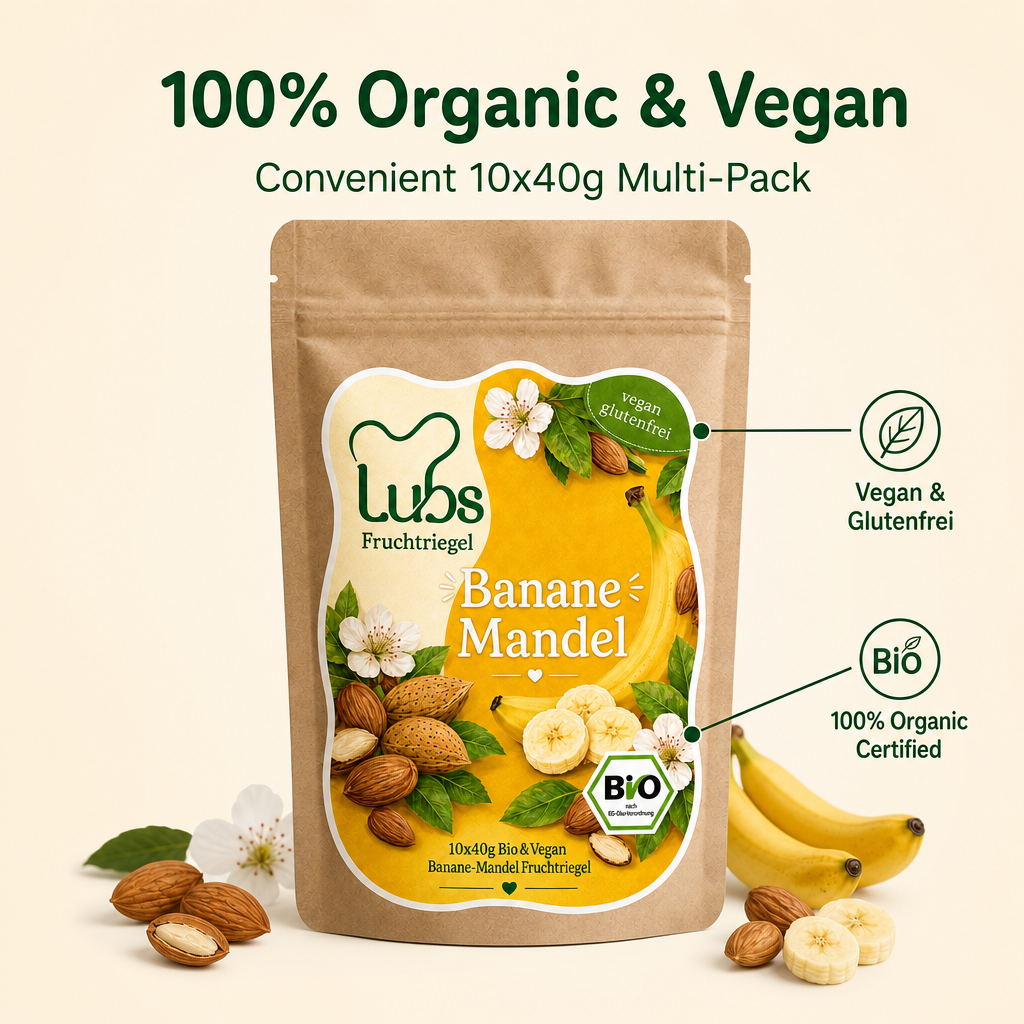 Lubs Bio& Vegan Fruchtriegel Banane & Mandel