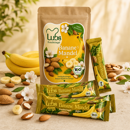 Lubs Bio& Vegan Fruchtriegel Banane & Mandel