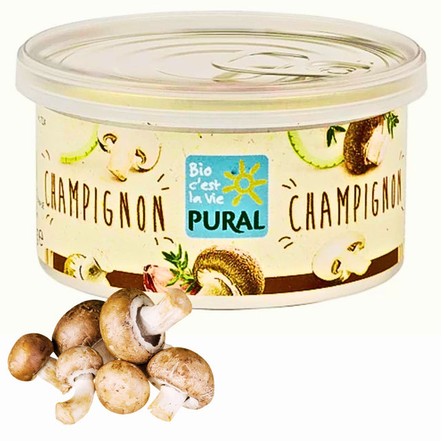 Pural Streich - Champignon| Bio&Vegan Streich| Veganer Brotaufstrich| Gesunder Streich| Pural Champignon