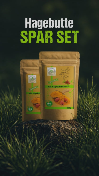 Bio Hagenbutten Pulver gemahlen 2x800g| Hagebuttenpulver| fein gemahlen| 100% Bio