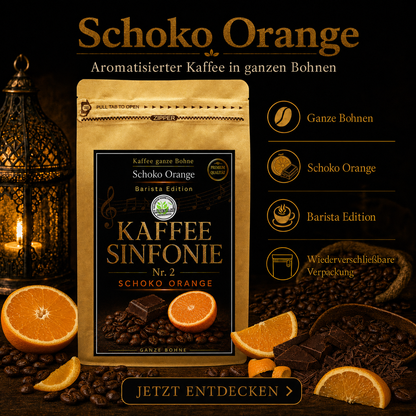 Kaffee ganze Bohne - Schoko Orange 250g